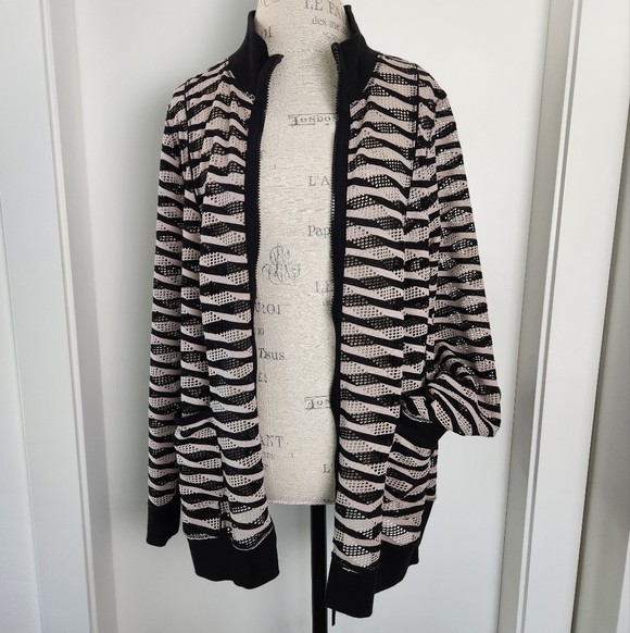 Zipup Striped Sport Jacket - Picture 11 of 13